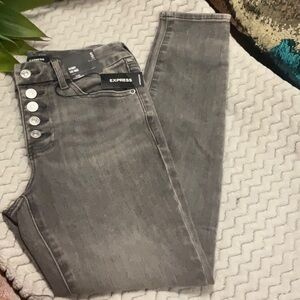 Express Women's High Rise Gray Jeans